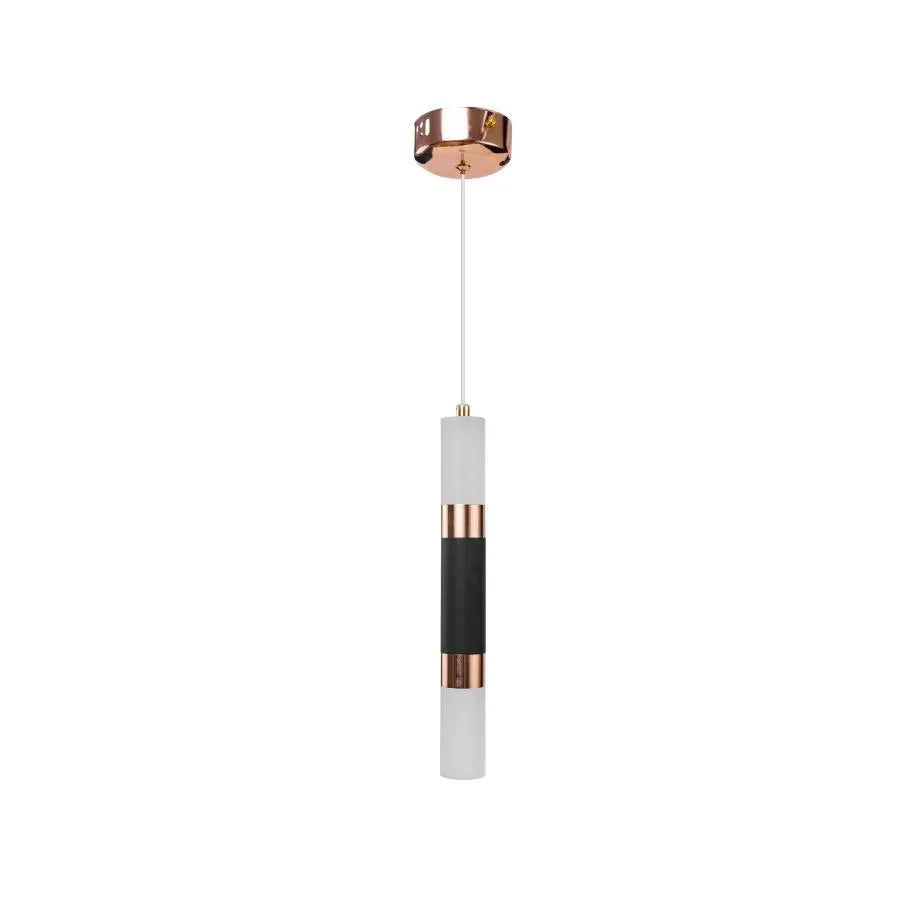 Adam LED Pendant, 14W, Acrylic and Metal, Black with Gold, Cold/Warm/Neutral Light