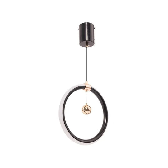 HAL 24W LED pendant, Cold/Warm/Neutral light, Glossy Black Gold, Adjustable Height Modern Chandeliers Default Title Alessandro Design
