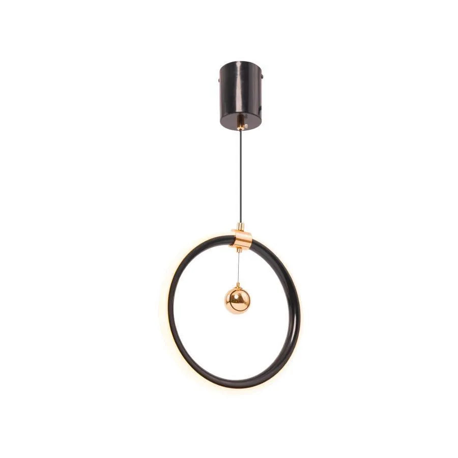 Hal LED Pendant, 24W, 2.4GHz, Dimmable, Metal, Black and Gold 