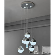 Jeremias LED Pendant with Remote Control, 63W, 2.4GHz, Dimmable, Metal, Chrome 