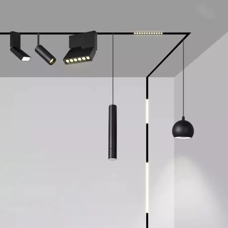 Magnetic LED Pendant, 7W, Neutral Light, Black