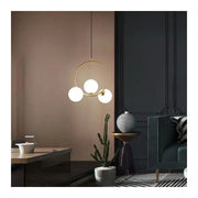 LOFT Atrium Chandelier, 3x E27, White Gold, Metal, Adjustable Height