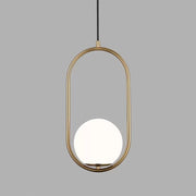 LOFT Gallery Modern Chandelier, 1x E27, White Gold, Metal, Adjustable Height