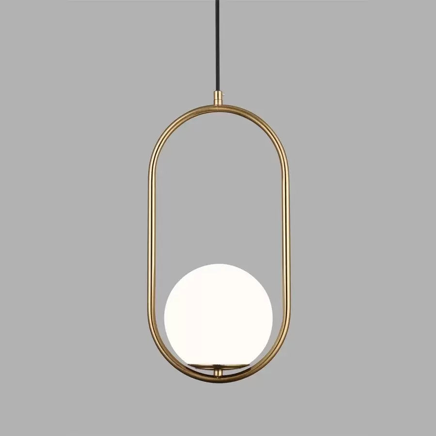 LOFT Gallery Modern Chandelier, 1x E27, White Gold, Metal, Adjustable Height