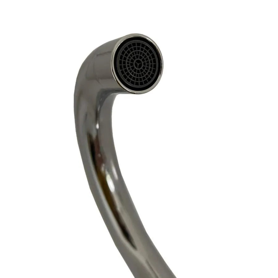 Tall Silver Faucet Pipe