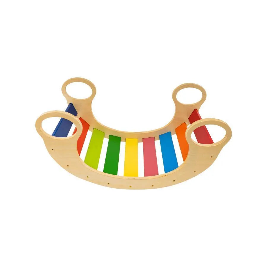 Rainbow Rocker Board for Kids, 11 Pieces, Wood