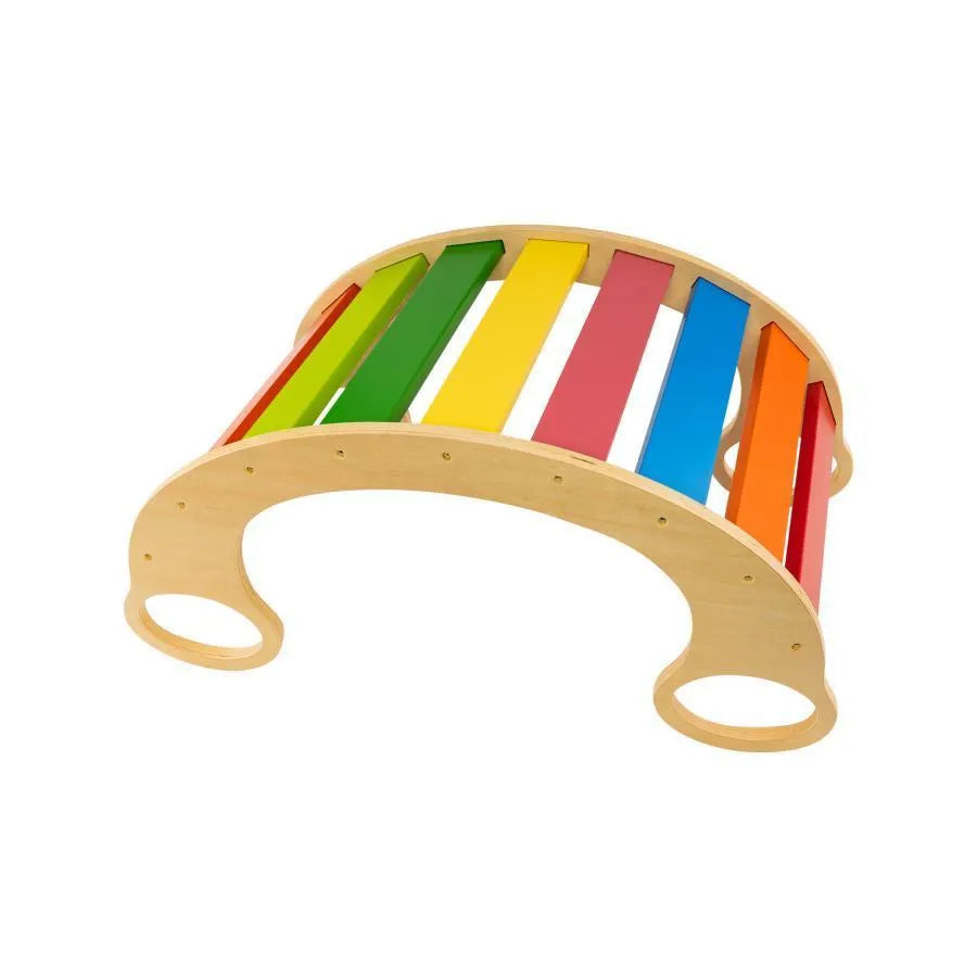 Rainbow Rocker Board for Kids, 11 Pieces, Wood
