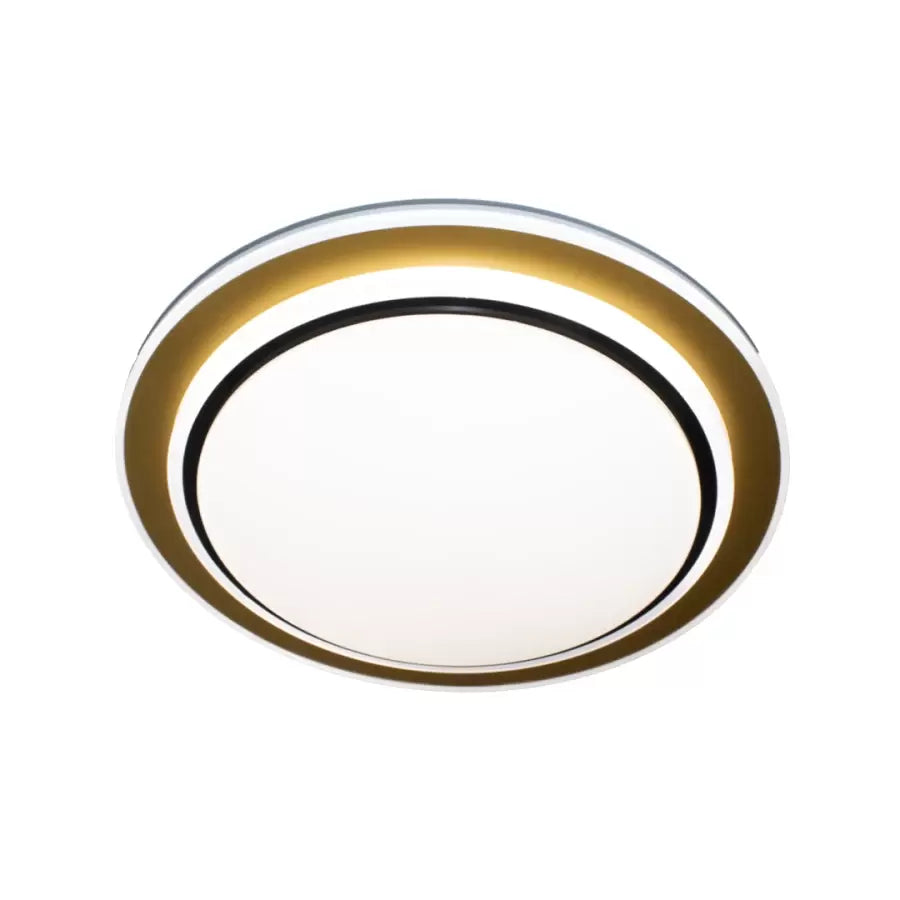 Galina 96W LED Ceiling Light, Plastic, White, Black and Gold 