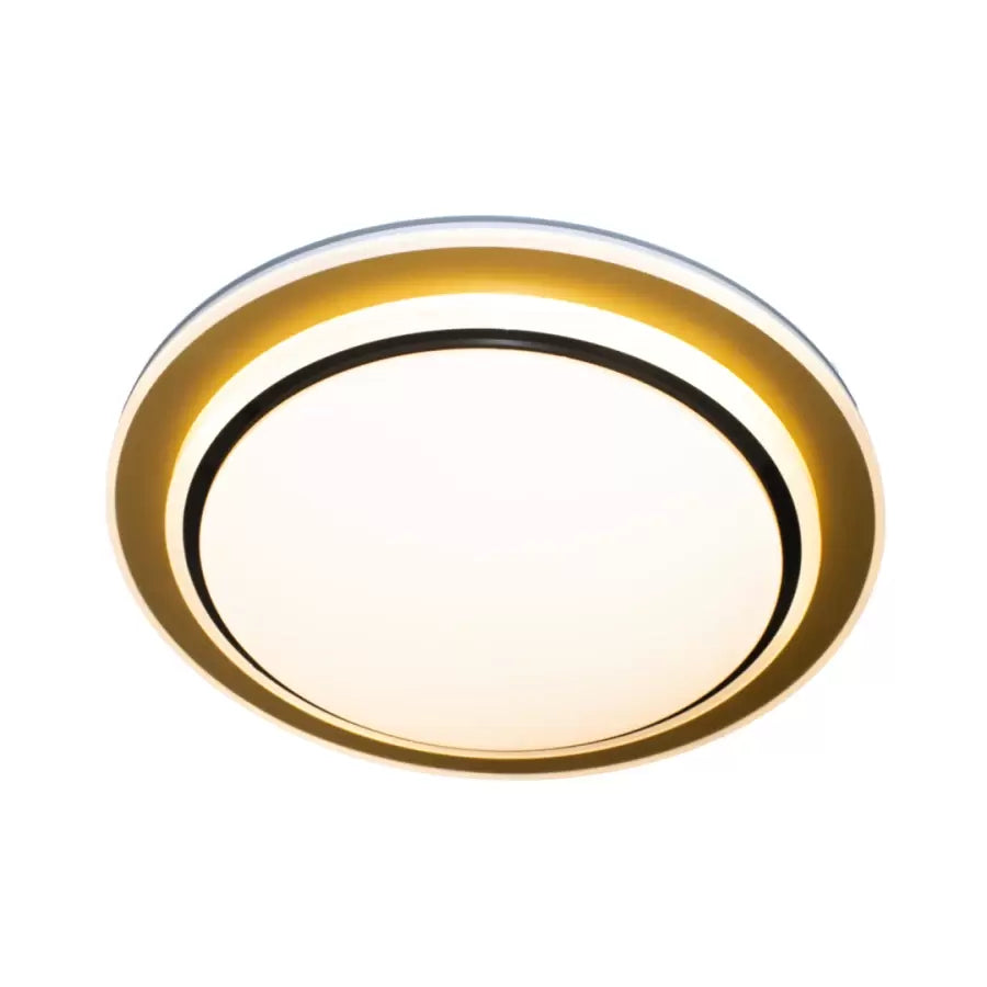 Galina 96W LED Ceiling Light, Plastic, White, Black and Gold 