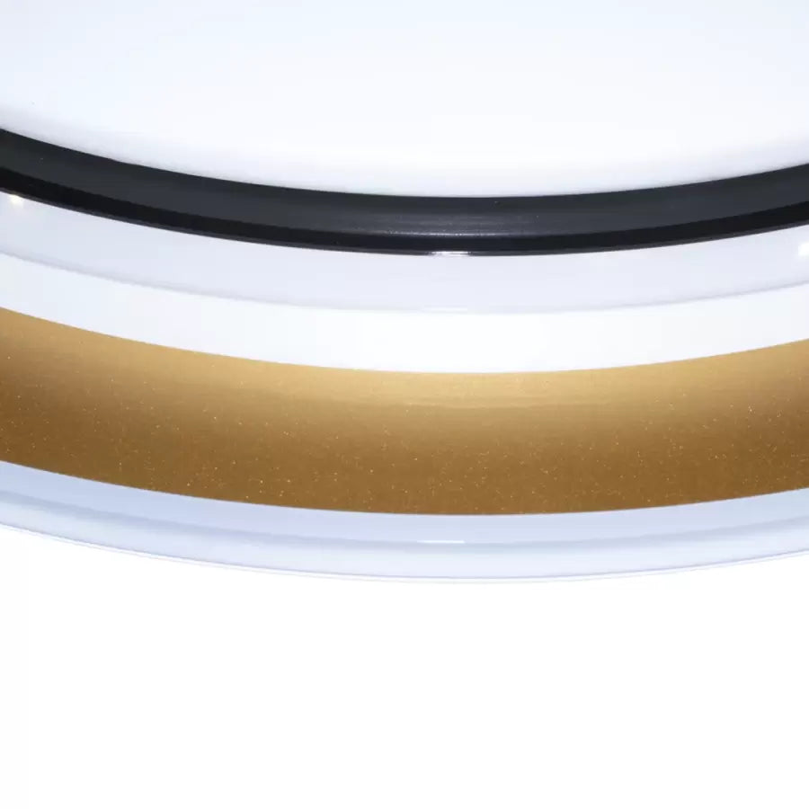 Galina 96W LED Ceiling Light, Plastic, White, Black and Gold 