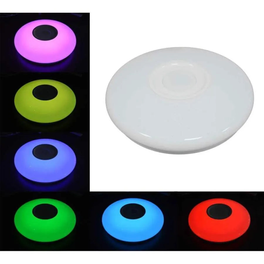 RGB LED Ceiling Light with SMART Remote Control with Music 24W White 