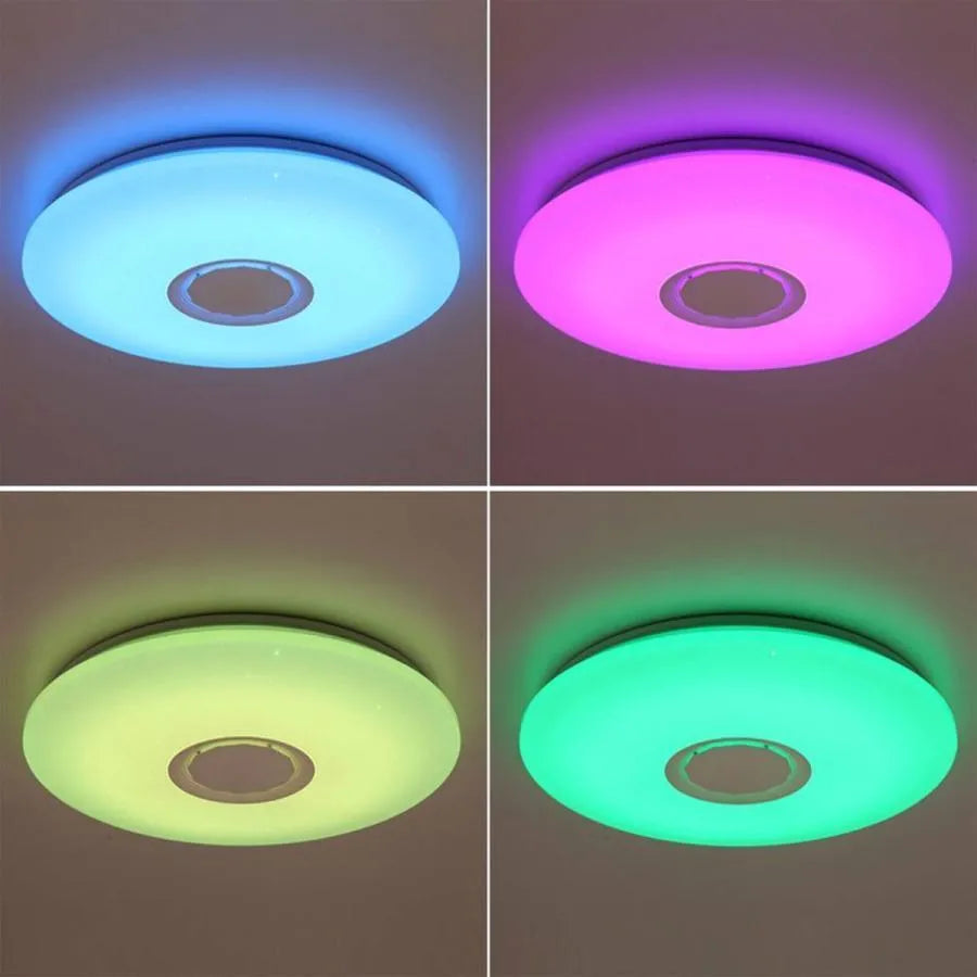 RGB LED Ceiling Light with SMART Remote Control with Music 24W White 