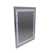 Rectangular LED Mirror 60x80cm Deco Frame Basic Touch 