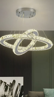PRISM Luminis LED Chandelier, 58W, Crystal and Metal, Dimmable, Adjustable Height, Cold/Warm/Neutral Light, Luxurious Lighting
