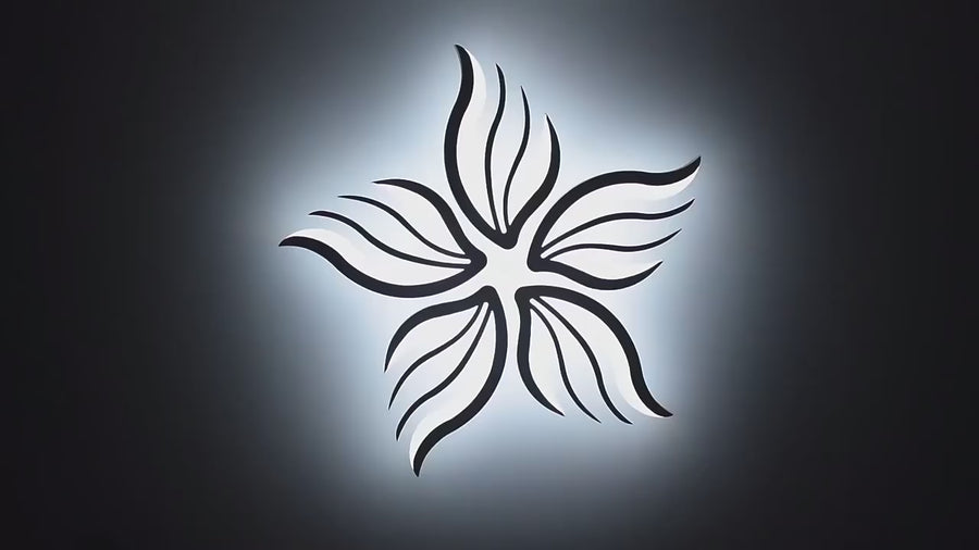 LED Chandelier with Remote Control SAKURA, 60W, 5 Petals, Cold/Warm/Neutral Light, Dimmable, White 