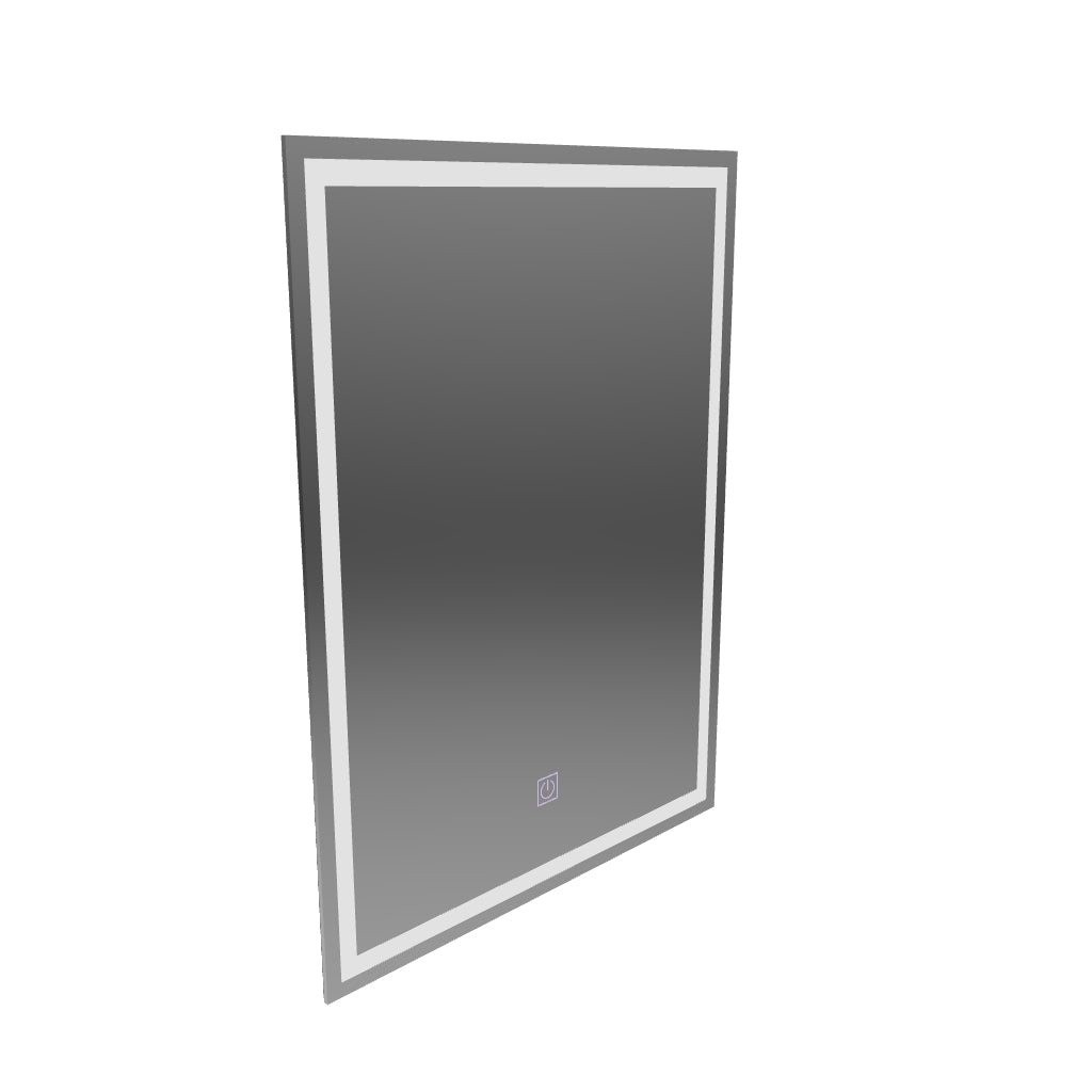Mirror LED rectangular 50x70cm Frame Basic Touch