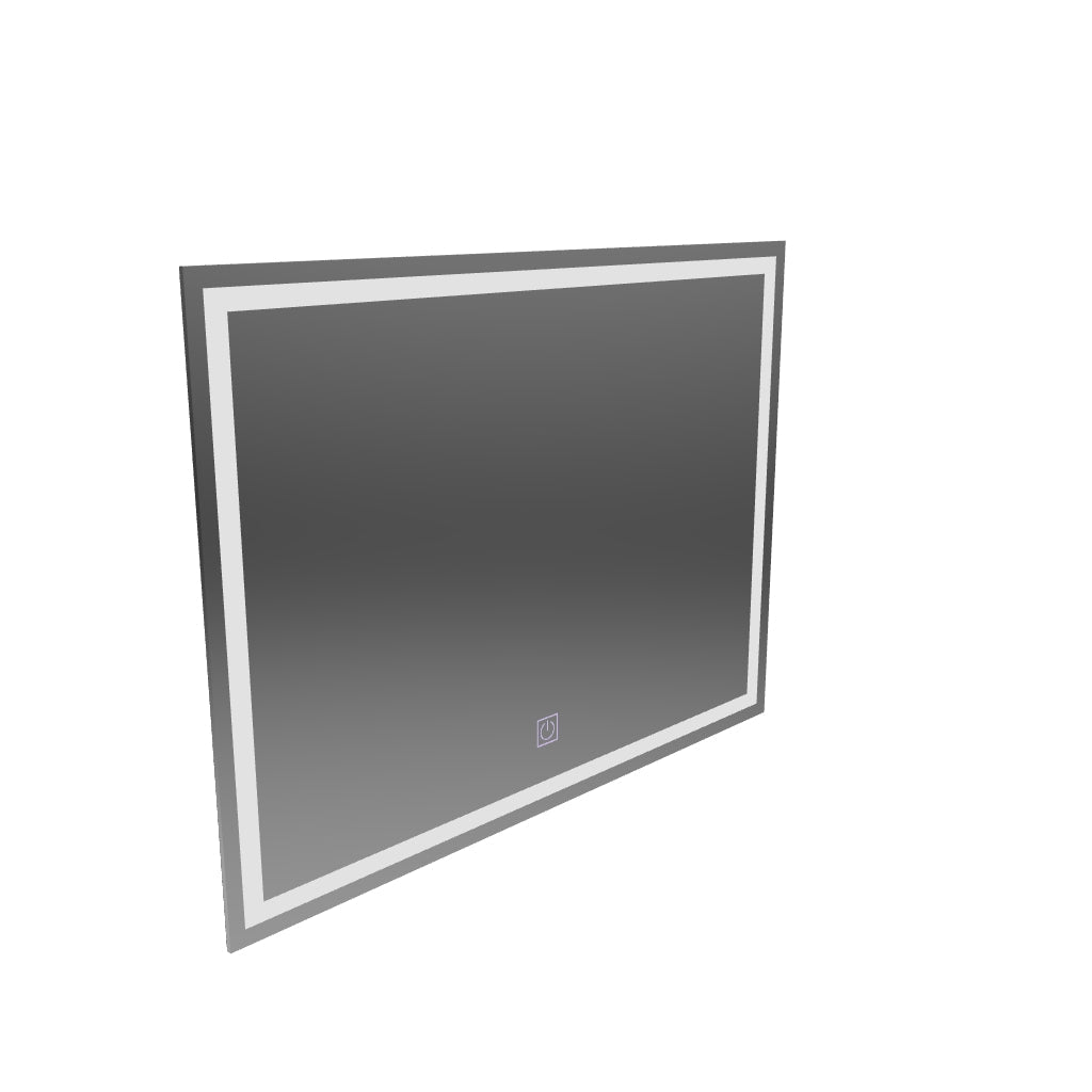 Mirror LED rectangular 80x60cm Frame Basic Touch