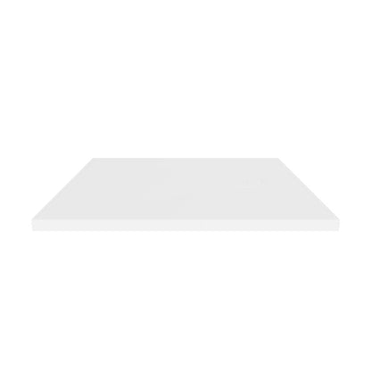 Square shower tray 90x90 cm, slim 3 cm, glossy white