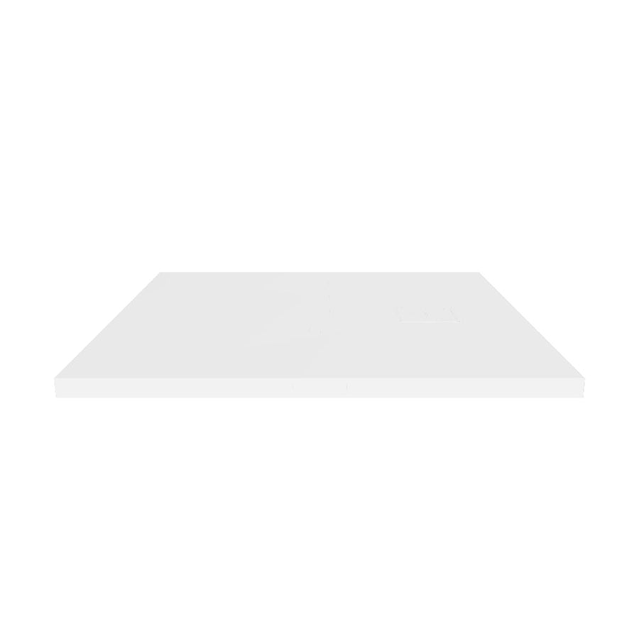 Square shower tray 90x90 cm, slim 3 cm, glossy white