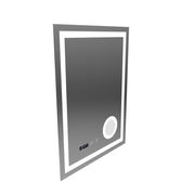 Manfred Touch LED Mirror Defog System, Clock and Temperature 60x80 cm Cosmetic Magnifier