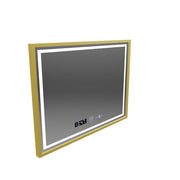 LED rectangular LED mirror 80x60cm Crystallo Motionglow Marcello Dimable Clock Defrosting System