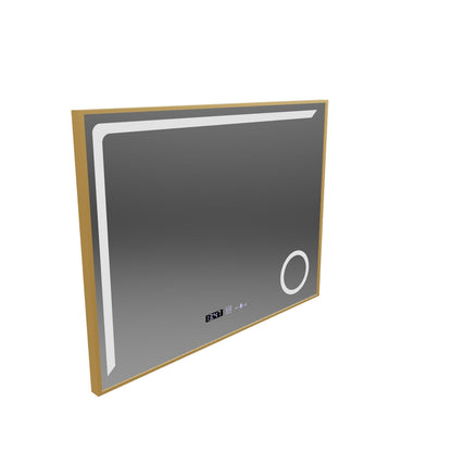 MotionGlow Sensor LED Mirror Francesca 80x60 cm Warm/Cold/Neutral Light Dimmable Defog System Thermometer Clock Marcello Funghi Collection