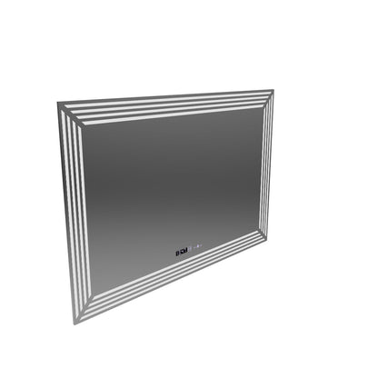 Mirror LED rectangular 60x80cm Venezia Sensor Motionglow Marcellow Dimable Clock Defrosting System