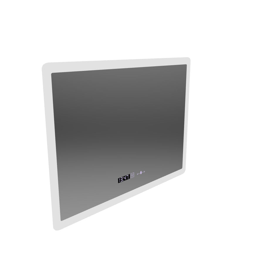 Rectangular LED Mirror 50x70cm Zampa Sensor Motionglow Marcello Clock Defrition System & Dimable Thermometer