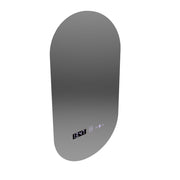 Oval LED mirror, 50x80cm, Lucia Sensor Marcello, Demister System, Clock & Thermometer, Dimmable