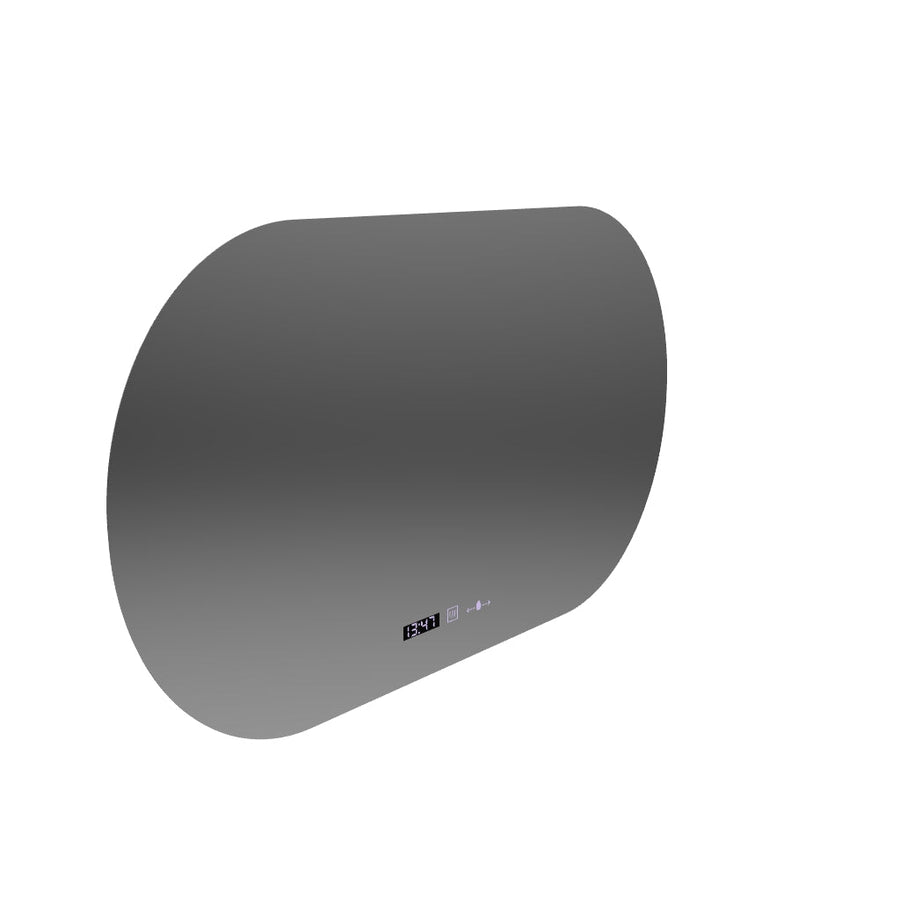 Oval LED mirror, 80x50cm, Altera Marcello MotionGlow Sensor, Demister System, Clock & Thermometer, Dimmable