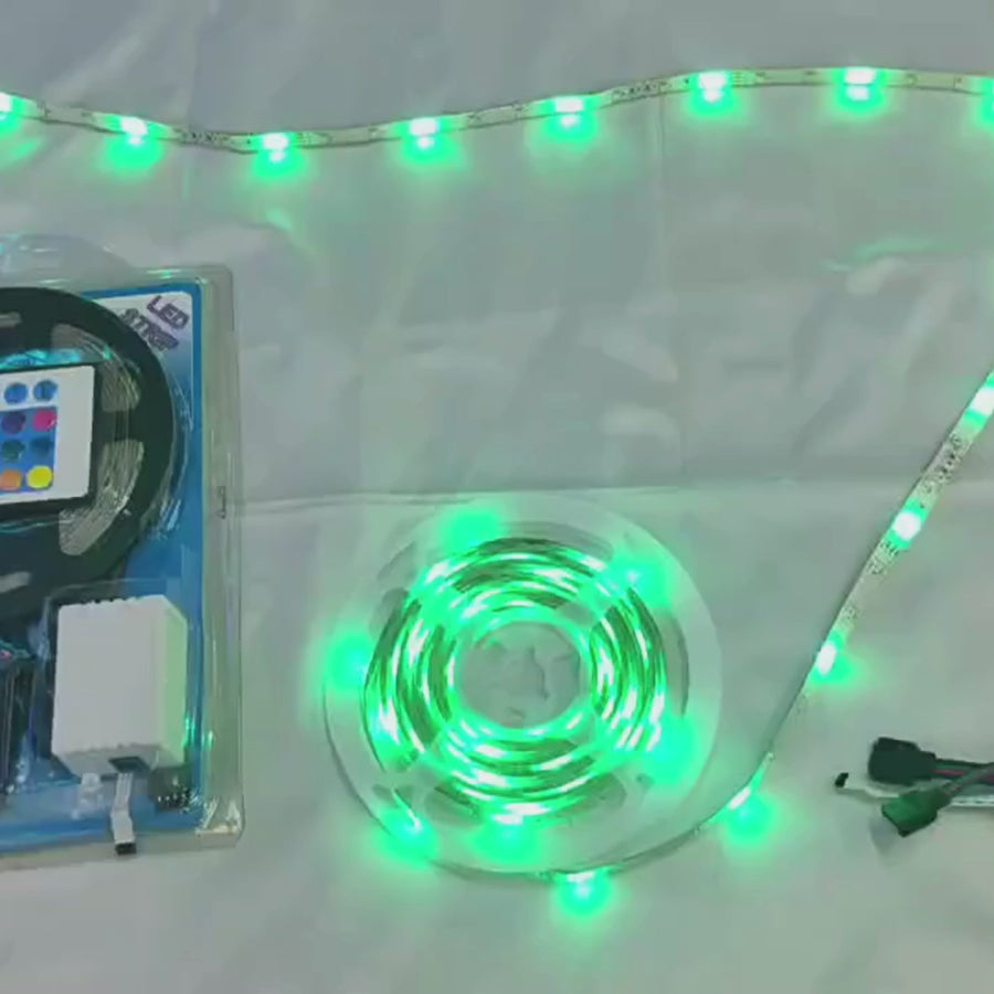 Kit Banda LED 5050 cu telecomanda, RGB, 10W/m, 5m, IP44