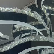 Meibes LED Chandelier with Remote Control, 300W, Dimmable, Chrome