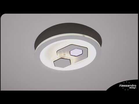 KATHLEEN LED chandelier, 16W, Warm/Neutral/RGB light, White