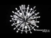 EGO Crystal Chandelier 5x E27, Diameter 47cm, Glossy Chrome 