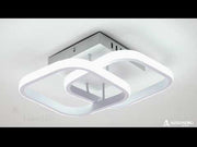 LED Chandelier VERTEX Matrix Overlapping Rhombuses, Metal Frames, 11W, 2 Rhombuses, Cold/Warm/Neutral Light, White