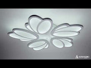 LED Chandelier with Remote Control TULIP, 73W, 5 Petals, Cold/Warm/Neutral Light, Dimmable, White 
