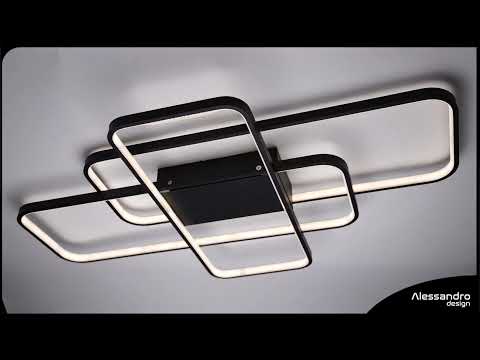 LED Chandelier with Remote Control AXIS 96W Dimmable Black 