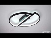 LED chandelier with remote control VECTOR ARCUS 35W, 2 Elements, Cold/Warm/Neutral light, Dimmable, Black