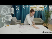 LED Chandelier with Remote Control TULIP, 73W, 5 Petals, Cold/Warm/Neutral Light, Dimmable, White 