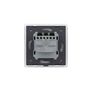Simple Schuko socket, screwless terminals, with glass frame, Black, Livolo