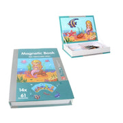 Magnetic Book Puzzle with Princess of the Seas, 61 Pieces and 14 Cards, Multicolor