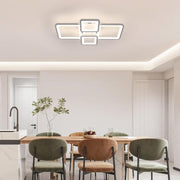 LED chandelier with remote control ELLA 85W, 4 Squares, Cold/Warm/Neutral light, Dimmable, White