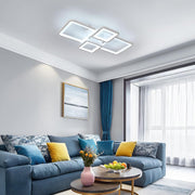 LED chandelier with remote control ELLA 85W, 4 Squares, Cold/Warm/Neutral light, Dimmable, White