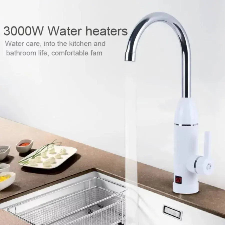 Instant Electric Hot Water Faucet, LCD Display, White, LZ-501X