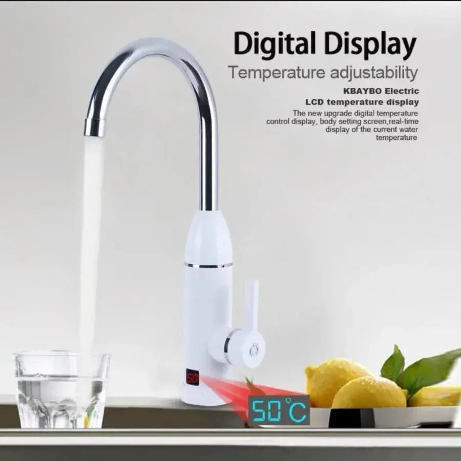 Instant Electric Hot Water Faucet, LCD Display, White, LZ-501X