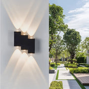 Outdoor and Indoor LED wall light, 4 Sources x 1W, IP65, ABS, Black, 3000K