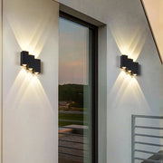 Outdoor and Indoor LED wall light, 4 Sources x 1W, IP65, ABS, Black, 3000K