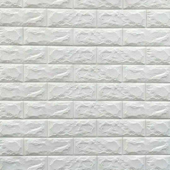 Set of 10x Self-adhesive 3D Wallpaper White Bricks from soft foam, 70cm x 77cm x 2 mm 3D Wallpaper Default Title Alessandro Design