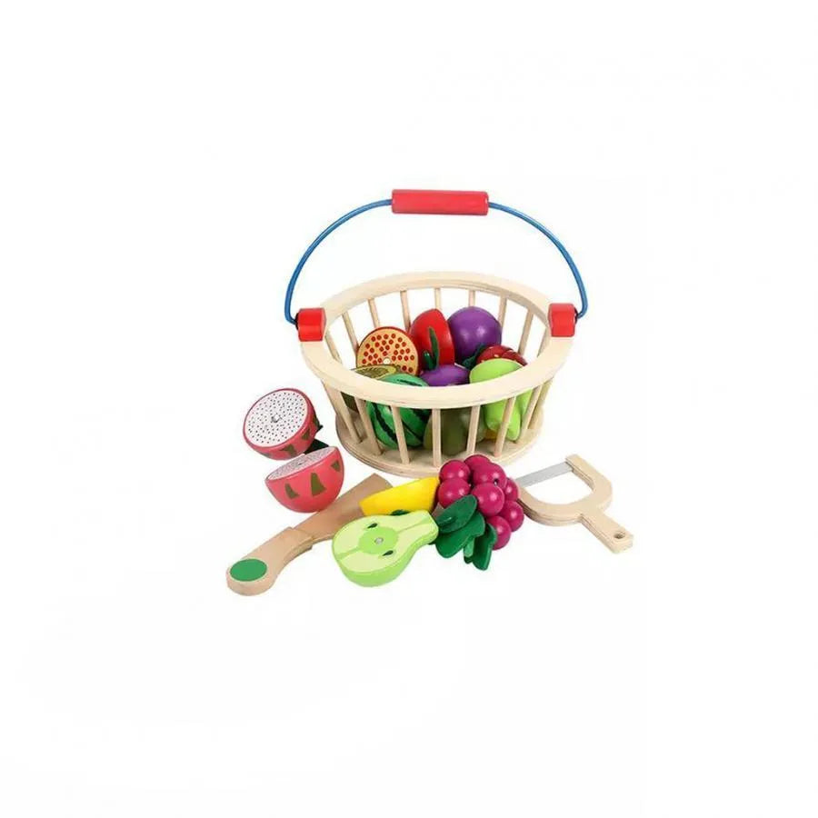 Fruit Basket Set, 12 Pieces, Wood