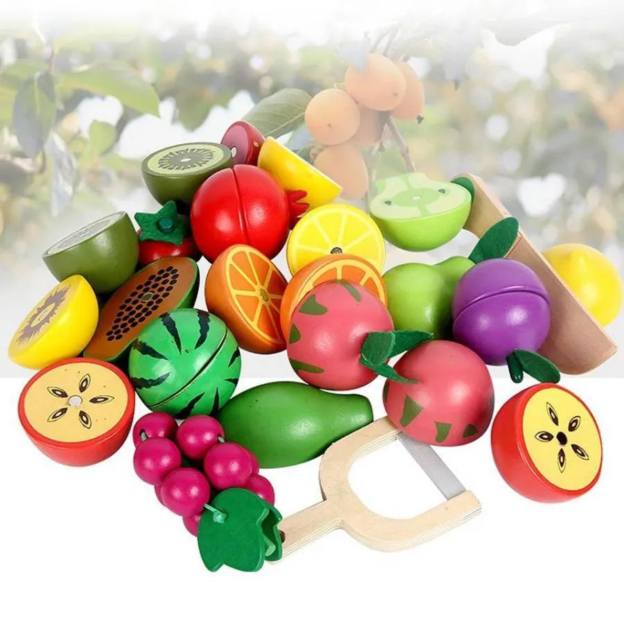Fruit Basket Set, 12 Pieces, Wood